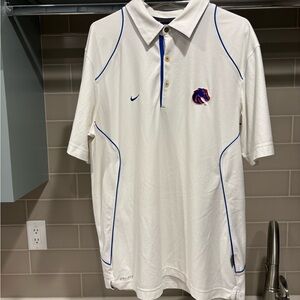 Y2K Boise State Nike Team White Polo Shirt Size M Oversized